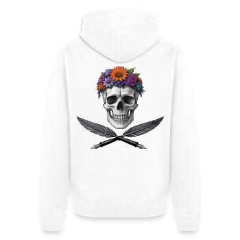 PIRATE POET - dark hell - Veste à capuche bio Premium Unisexe - blanc - Dos - Thijin (182cm)