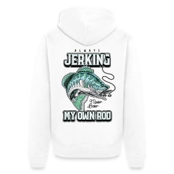 Always Jerking My Rod Funny Fishing - Unisex Premium Organic Zip Hoodie - white - Back - Thijin (182cm)