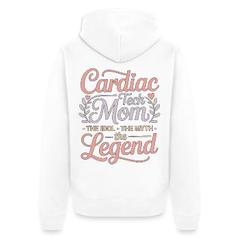 Cardiac Tech Mom The Idol The Myth Cath Lab Tech - Unisex Premium Bio Zip Hoodie - Weiß - Hinten - Thijin (182cm)