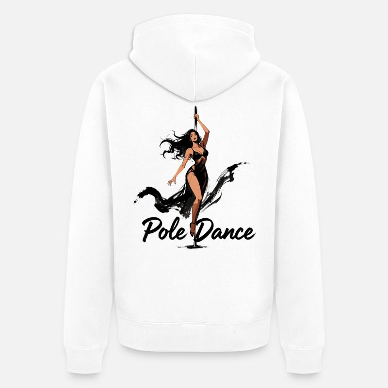Pole Dance Poledancerin ästhetisch Geschenk - Unisex Premium Bio Zip Hoodie - Weiß