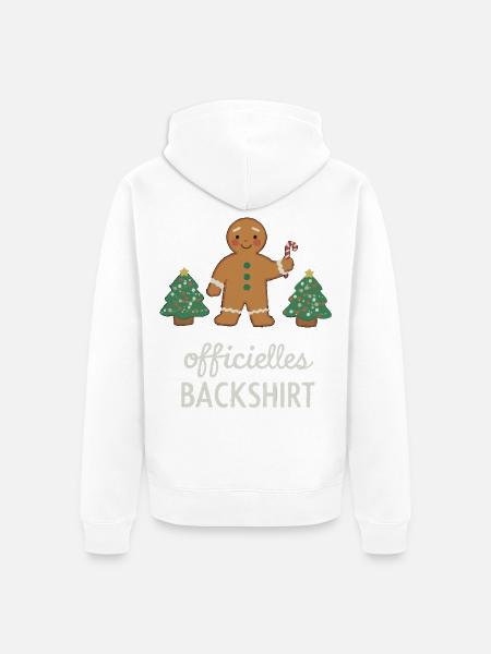 Plätzchen Backen Weihnachtszeit Kekse Lebkuchen - Unisex Premium Bio Zip Hoodie - Weiß