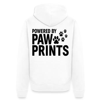 Propulsé par Paw Prints Déclaration d’amour pour chien - Veste à capuche bio Premium Unisexe - blanc - Dos - Thijin (182cm)