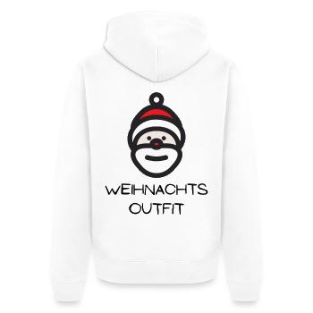 Tenue de Noël Nikolaus pour Noël - Veste à capuche bio Premium Unisexe - blanc - Dos - Thijin (182cm)