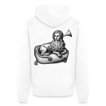 DEAF LION MAN - black & white - Veste à capuche bio Premium Unisexe - blanc - Dos - Thijin (182cm)
