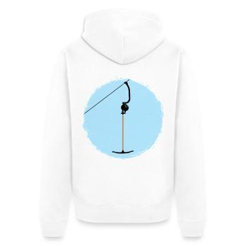Ankerlift | Lift-me, ski, sports d’hiver, forfaits ski - Veste à capuche bio Premium Unisexe - blanc - Dos - Thijin (182cm)