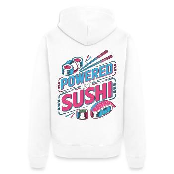 Sushi alimenté par le sushi Passionné de cuisine japonaise - Veste à capuche bio Premium Unisexe - blanc - Dos - Thijin (182cm)