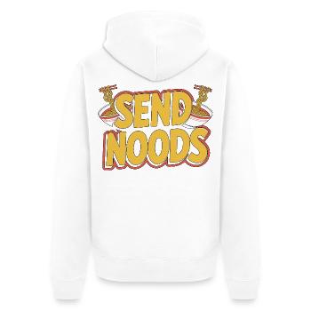 Ramen Send Noods Loves Japanese Food Ramen Chef - Unisex Premium Bio Zip Hoodie - Weiß - Hinten - Thijin (182cm)