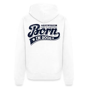 Né en 2006 - Anniversaire - Édition limitée - Veste à capuche bio Premium Unisexe - blanc - Dos - Thijin (182cm)