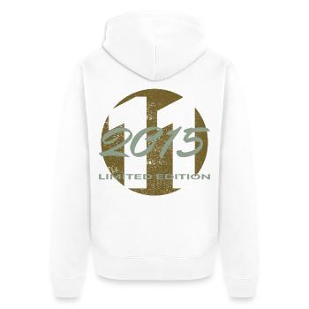 11. Geburtstag 2015 Jungen und Mädchen Geschenk - Unisex Premium Bio Zip Hoodie - Weiß - Hinten - Thijin (182cm)