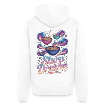 Ramen Slurp Dreams Loves Noodle Bowl Ramen Chef - Unisex Premium Organic Zip Hoodie - white - Back - Thijin (182cm)