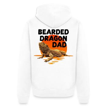 Papa Dragon Barbu - Veste à capuche bio Premium Unisexe - blanc - Dos - Thijin (182cm)