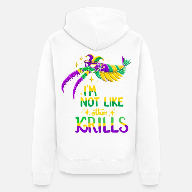 Crabe de Mardi Gras - Veste à capuche bio Premium Unisexe - blanc