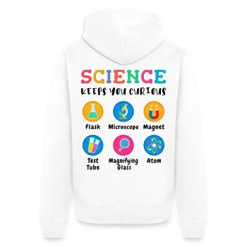 La science suscite la curiosité - Veste à capuche bio Premium Unisexe - blanc - Dos - Thijin (182cm)