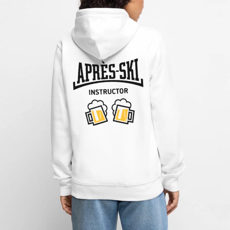Après-Ski Instructor (Bier Apres Ski Konkav POS3C) Unisex Premium Bio Zip Hoodie