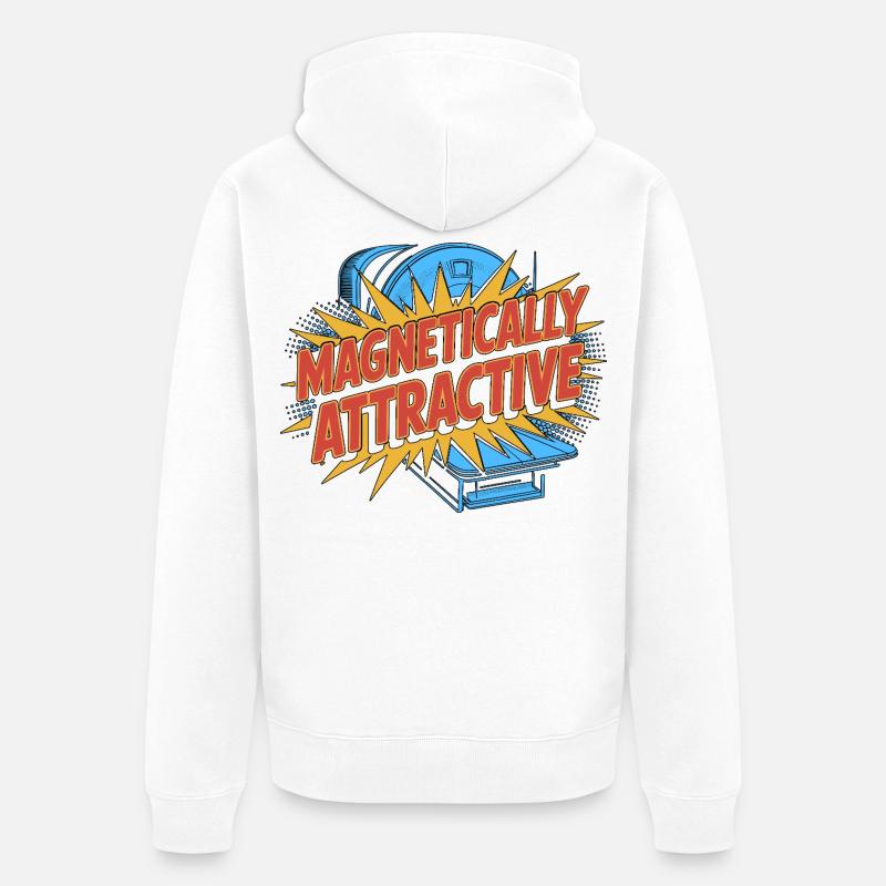 MRI Tech Magnetically Attractive MRI Technologist - Unisex Premium Bio Zip Hoodie - Weiß