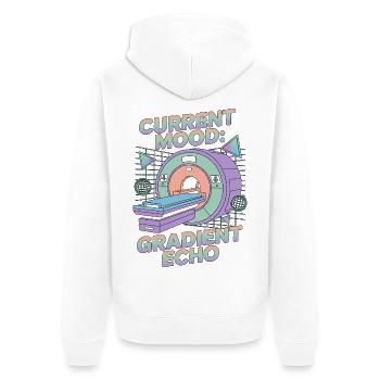 MRI Tech Current Mood Gradient Echo Radiographer - Unisex Premium Bio Zip Hoodie - Weiß - Hinten - Thijin (182cm)