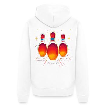 Bowling Vaporwave - Veste à capuche bio Premium Unisexe - blanc - Dos - Thijin (182cm)
