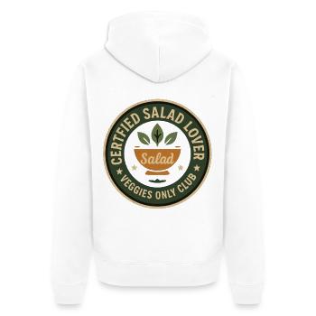 Amateur de salade - Veste à capuche bio Premium Unisexe - blanc - Dos - Thijin (182cm)