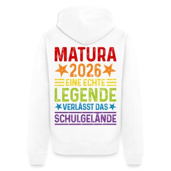 Matura 2026: A legend leaves the school grounds - Unisex Premium Organic Zip Hoodie - white - Back - Thijin (182cm)