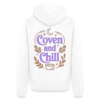 Witchcraft Coven And Chill Tarot Reading Wicca - Unisex Premium Organic Zip Hoodie - white - Back - Thijin (182cm)