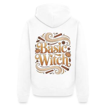 Witchcraft Basic Witch Loves Tarot Reading Wicca - Unisex Premium Organic Zip Hoodie - white - Back - Thijin (182cm)