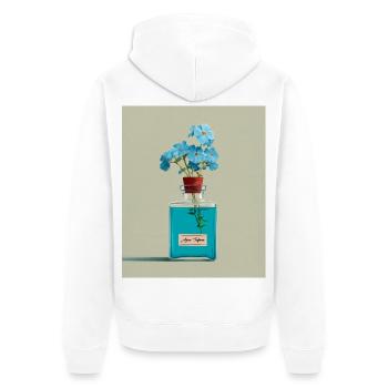 Aqua Tofana Feminist Art Design | Historical Women - Unisex Premium Organic Zip Hoodie - white - Back - Thijin (182cm)
