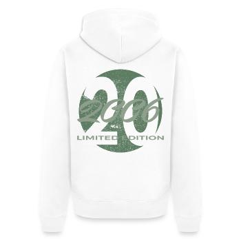20e anniversaire 2006 cadeau pour hommes et femmes - Veste à capuche bio Premium Unisexe - blanc - Dos - Thijin (182cm)