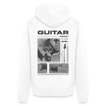 Guitariste Guitariste Rock Musicien streetwear - Veste à capuche bio Premium Unisexe - blanc - Dos - Thijin (182cm)