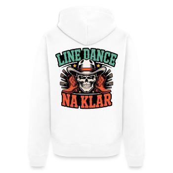 Line Dance Of course Skull Cowboy - Unisex Premium Organic Zip Hoodie - white - Back - Thijin (182cm)