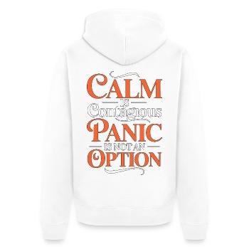 Infirmière en soins intensifs calme est une réponse contagieuse au traumatisme panique - Veste à capuche bio Premium Unisexe - blanc - Dos - Thijin (182cm)