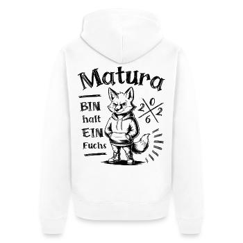 Matura 2026 - Je ne suis qu’un renard - Veste à capuche bio Premium Unisexe - blanc - Dos - Thijin (182cm)
