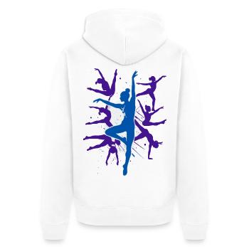 Gymnastique Gymnastique Acrobatie Gymnastique artistique - Veste à capuche bio Premium Unisexe - blanc - Dos - Thijin (182cm)