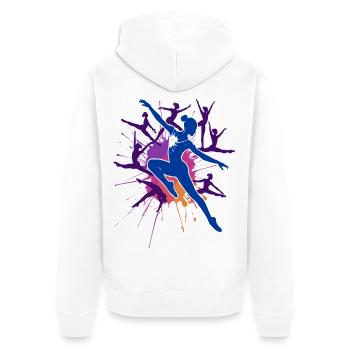 Gymnastique Gymnastique Acrobatie Gymnastique artistique - Veste à capuche bio Premium Unisexe - blanc - Dos - Thijin (182cm)