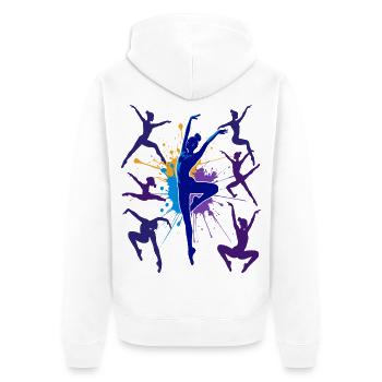 Gymnastique Gymnastique Acrobatie Gymnastique artistique - Veste à capuche bio Premium Unisexe - blanc - Dos - Thijin (182cm)