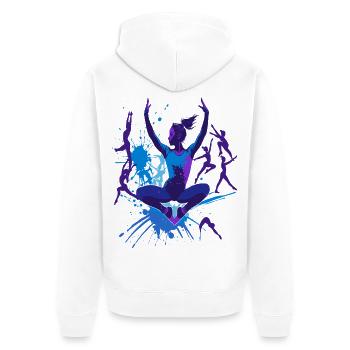 Gymnastique Gymnastique Acrobatie Gymnastique artistique - Veste à capuche bio Premium Unisexe - blanc - Dos - Thijin (182cm)