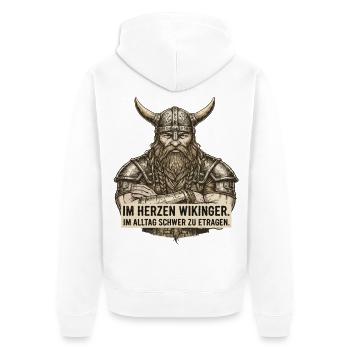 Légende viking viking marin Odin Raven Fighter - Veste à capuche bio Premium Unisexe - blanc - Dos - Thijin (182cm)