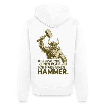 Légende viking viking marin Odin Raven Fighter - Veste à capuche bio Premium Unisexe - blanc - Dos - Thijin (182cm)
