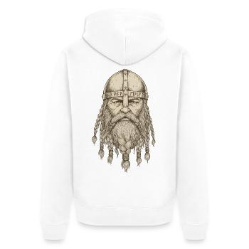 Légende viking viking marin Odin Raven Fighter - Veste à capuche bio Premium Unisexe - blanc - Dos - Thijin (182cm)
