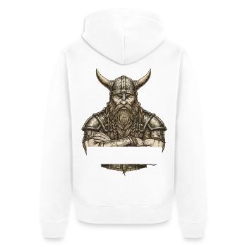 Légende viking viking marin Odin Raven Fighter - Veste à capuche bio Premium Unisexe - blanc - Dos - Thijin (182cm)
