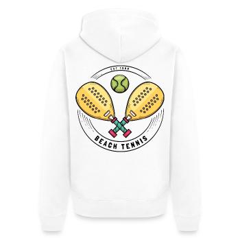 I can't I have padel - Unisex Premium Organic Zip Hoodie - white - Back - Thijin (182cm)