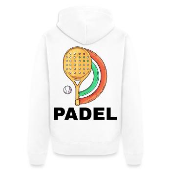 I can't I have padel - Unisex Premium Organic Zip Hoodie - white - Back - Thijin (182cm)
