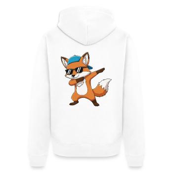 Dessins animés Cool Dab Fox Sunglasses - Veste à capuche bio Premium Unisexe - blanc - Dos - Thijin (182cm)