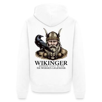 Légende viking viking marin Odin Raven Fighter - Veste à capuche bio Premium Unisexe - blanc - Dos - Thijin (182cm)