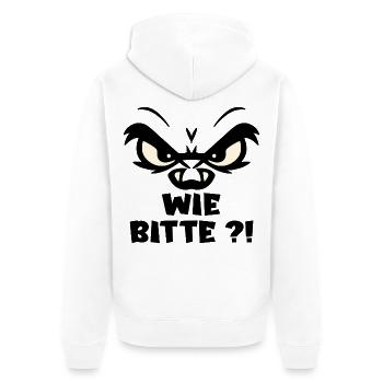 As please express - Unisex Premium Organic Zip Hoodie - white - Back - Thijin (182cm)