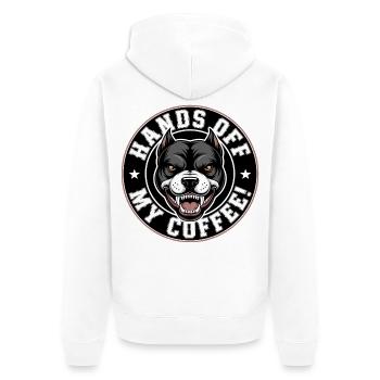 Lâche mon café - Veste à capuche bio Premium Unisexe - blanc - Dos - Thijin (182cm)