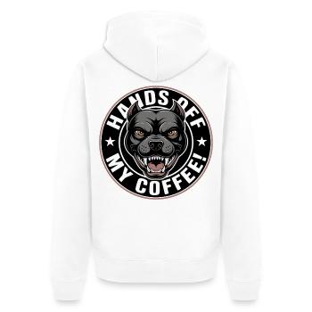 Lâche mon café - Veste à capuche bio Premium Unisexe - blanc - Dos - Thijin (182cm)