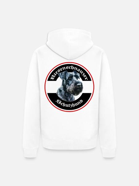 Riesenschnauzer Schutzhund Emblem - Unisex Premium Bio Zip Hoodie - Weiß