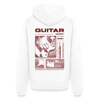 Guitariste Guitariste Rock Musicien streetwear - Veste à capuche bio Premium Unisexe - blanc - Dos - Thijin (182cm)