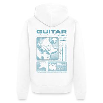 Guitariste Guitariste Rock Musicien streetwear - Veste à capuche bio Premium Unisexe - blanc - Dos - Thijin (182cm)