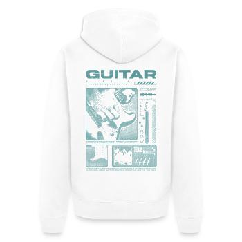 Guitariste Guitariste Rock Musicien streetwear - Veste à capuche bio Premium Unisexe - blanc - Dos - Thijin (182cm)